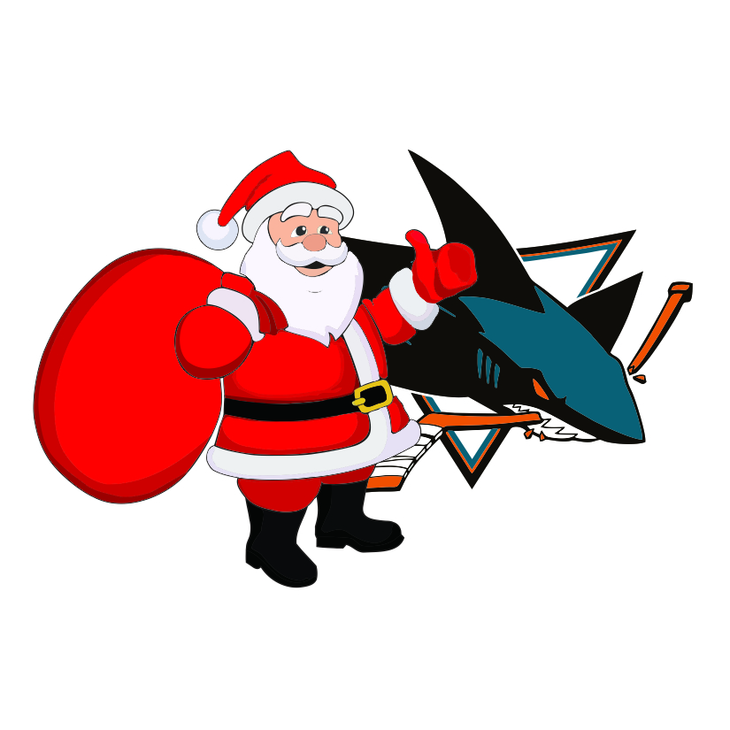 San Jose Sharks Santa Claus Logo iron on paper